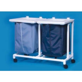 Double Hamper with Bags Jumbo 4 Casters 55 gal.