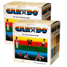 Cando 10-5650 latex free exercise band-100 yard/pack-tan-xx-light