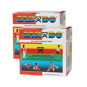 Cando 10-5652 latex free exercise band-100 yard/pack-red-light