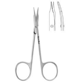 Tenotomy Scissors MeisterHand Stevens 4-1/2 Inch Length Surgical Grade Stainless Steel NonSterile Finger Ring Handle Curved Blunt Tip / Blunt Tip