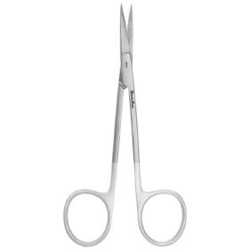 Iris Scissors MeisterHand 4-1/2 Inch Length Surgical Grade Stainless Steel / Tungsten Carbide NonSterile Finger Ring Handle Straight Sharp Tip / Sharp Tip