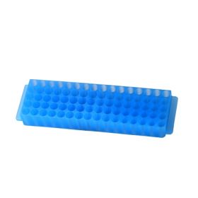 Microcentrifuge Test Tube Rack 80 Place Blue 2-1/8 X 9 Inch