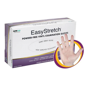 Gloves Exam EasyStretch Powder-Free Vinyl X-Large 100/Bx, 20 BX/CA, 5700096CA