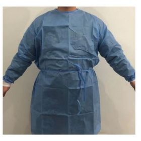 Essentials Isolation Gown AAMI Level 1 X-Large Blue, 10 BG/CA