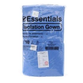 Essentials Isolation Gown AAMI Level 1 Large Blue ,10 BG/CA