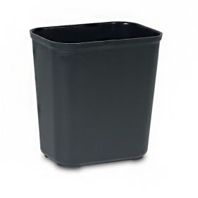 Fire-Resistant Trash Can Rubbermaid Commercial Products 28 Quart Rectangular Black Thermoset Polyester Open Top