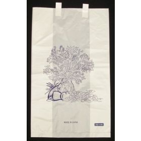 Bedside Bag Tidi 3.13 X 6.5 X 11.38 Inch White / Blue Floral Print Plastic