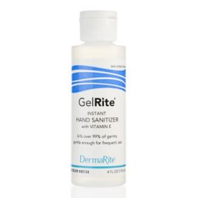 Hand Sanitizer GelRite 4 oz. Ethyl Alcohol Gel Bottle CS/24
