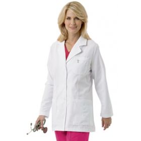 Lab Jacket White Large Hip Length Reusable