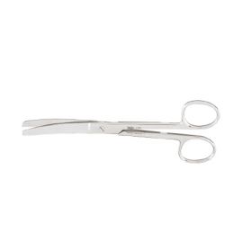 Operating Scissors Miltex 6-1/2 Inch Length OR Grade German Stainless Steel NonSterile Finger Ring Handle Curved Blade Blunt Tip / Blunt Tip