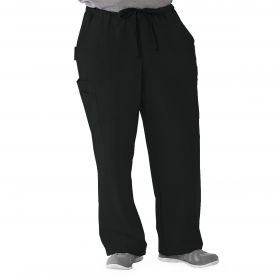 Illinois Ave Unisex Athletic Cargo Scrub Pants with 7 Pockets, Black, Tall Inseam, Size 5XL
