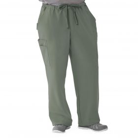 Illinois Ave Unisex Athletic Cargo Scrub Pants with 7 Pockets, Olive, Tall Inseam, Size 4XL