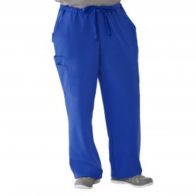 Illinois Ave Unisex Athletic Cargo Scrub Pants with 7 Pockets, Royal Blue, Tall Inseam, Size 4XL