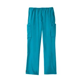Illinois Ave Unisex Athletic Cargo Scrub Pants with 7 Pockets, Teal, Regular Inseam, Size 5XL