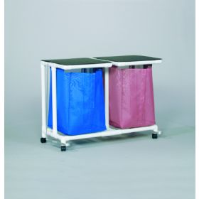 Double Hamper with Bags Standard Jumbo 4 Casters 55 gal. 580482