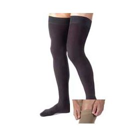 Compression Socks JOBST Thigh High Large Black Closed Toe
