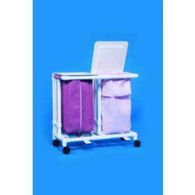 Double Hamper with Bags Classic 4 Casters 39 gal.