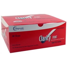 Rapid Test Kit Clarity IFOBT Colorectal Cancer Screening Fecal Occult Blood Test (iFOB or FIT) Stool Sample 30 Tests