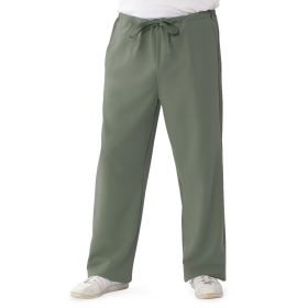 Newport Ave Unisex Stretch Scrub Pants with Drawstring and 3 Pockets, Olive, Tall Inseam, Size 4XL