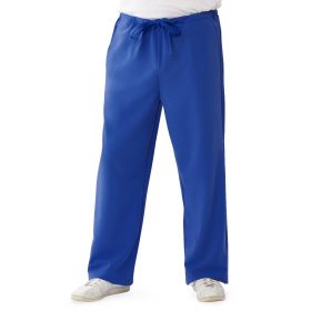 Newport Ave Unisex Stretch Scrub Pants with Drawstring and 3 Pockets, Royal Blue, Petite Inseam, Size 2XL