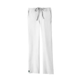 Newport Ave Unisex Stretch Scrub Pants with Drawstring and 3 Pockets, White, Regular Inseam, Size 4XL