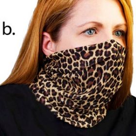 Celeste stein face mask buff face covering-leopard