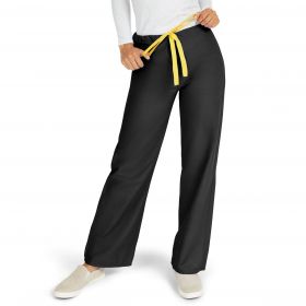 AngelStat Unisex Reversible Scrub Pants with Drawstring Waist, Black, Size 4XL, Medline Color Code