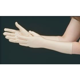 Compression Glove Gentle Compression Full Finger One Size Fits Most Forearm Length Left Hand Lycra / Spandex