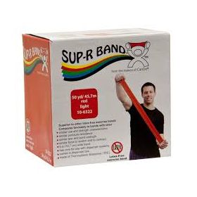 Sup-r band 10-6322 latex free exercise band-50 yard roll-red-light