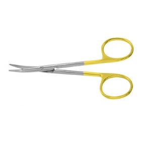 Plastic Surgery Scissors Padgett Greenberg 4-1/2 Inch Length Surgical Grade Stainless Steel / Tungsten Carbide NonSterile Finger Ring Handle Curved Blades Blunt Tip / Blunt Tip