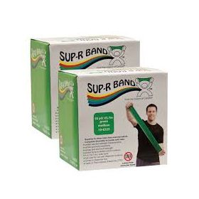 Sup-r band 10-6333 latex free exercise band-twin-pak-100 yards-green