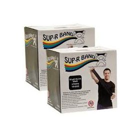 Sup-r band 10-6335 latex free exercise band-twin-pak-100 yards-black