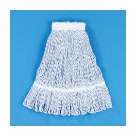 Wet String Finish Mop Head Boardwalk Looped-end Medium Blue / White Rayon / Polyester Reusable