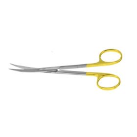 Tenotomy Scissors Padgett Stevens 5 Inch Length Surgical Grade Stainless Steel / Tungsten Carbide NonSterile Finger Ring Handle Curved Blade