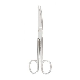 Operating Scissors Miltex Serratex 5-1/2 Inch Length OR Grade German Stainless Steel NonSterile Finger Ring Handle Curved Blade Sharp Tip / Sharp Tip