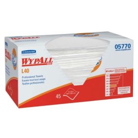 Hygenic Towel WypAll L40 Light Duty White NonSterile Double Re-Creped 12 X 23 Inch Disposable