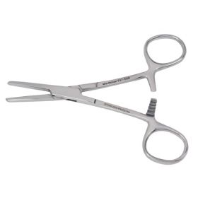 Tube Occluding Forceps Vantage English 4-1/2 Inch Length Floor Grade Stainless Steel NonSterile Ratchet Lock Finger Ring Handle Straight Smooth Jaws