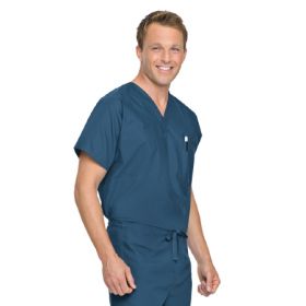 Scrub Shirt Medium Ceil Blue 2 Pockets Short Sleeves Unisex