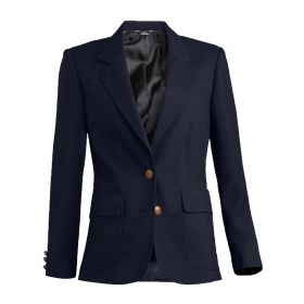 Women's Single-Breasted Suit Jacket, Navy, Size 22 Regular