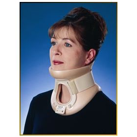 Rigid Cervical Collar Preformed Adult Small Two-Piece / Trachea Opening 3-1/4 Inch Height 10 to 13 Inch Neck Circumference