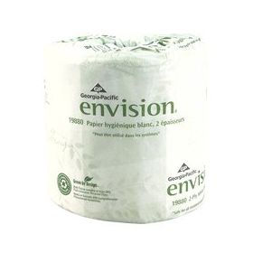 Toilet Tissue envision White 2-Ply Standard Size Cored Roll 550 Sheets 4 X 4-1/20 Inch