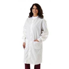 ASEP Unisex Antistatic Lab Coat, White, Size M