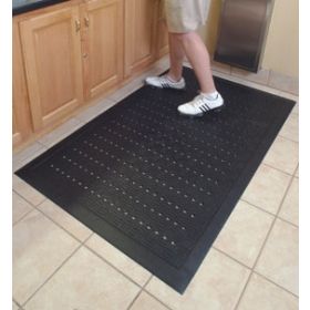 Anti-Fatigue Floor Mat 38 X 63 Inch Black Nitrile Rubber