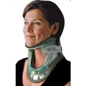 Rigid Cervical Collar with Replacement Pads Aspen Vista Preformed Adult One Size Fits Most Two-Piece / Trachea Opening Adjustable Height Adjustable Neck Circumference
