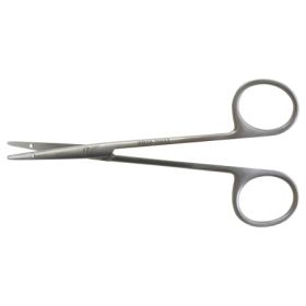 Dissecting Scissors Littler 4-3/4 Inch Length Surgical Grade Stainless Steel NonSterile Finger Ring Handle Curved Blunt Tip / Blunt Tip