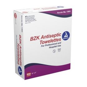 Personal Wipe Dynarex  Individual Packet BZK (Benzalkonium Chloride) Scented 100 Count