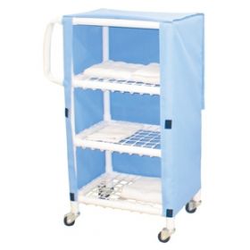Linen Cart 75 lbs. per Shelf Weight Capacity 3 Shelves, 12 Inch Spacing 20 X 25 Inch