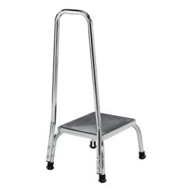 Step Stool with Handrail 1-Step Steel 9 Inch Step Height