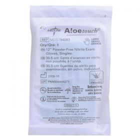 Gloves exam aloetouch powder-free nitrile latex-free 12 in lg strl green 50pr/bx, 4 bx/ca