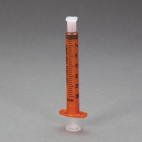 BD  Oral Dispensers with Tip Caps, 3mL, Amber 